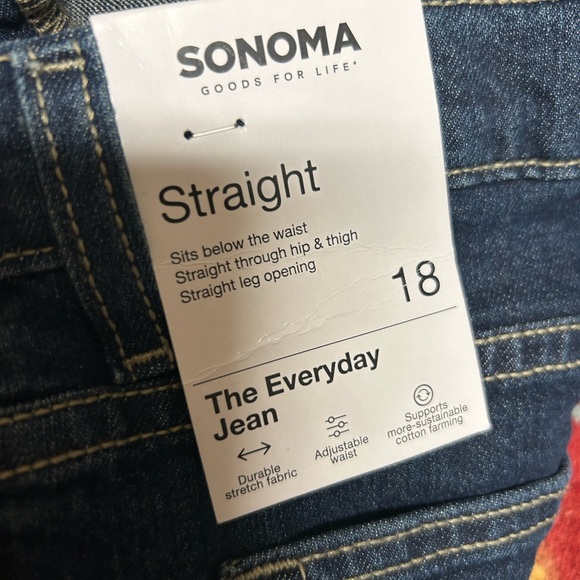 Sonoma Dark Blue Boy’s Straight Leg Jeans - Picture 3 of 4